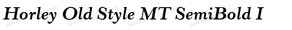 Horley Old Style MT SemiBold Italic字体转换
